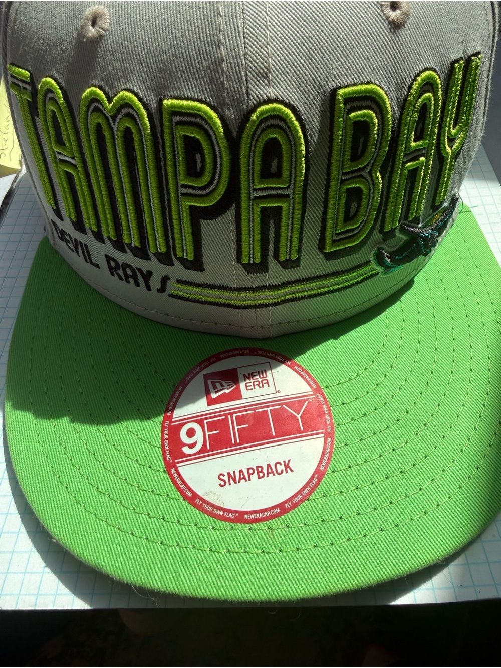 New Era Gray & Neon Green Tampa Bay 9FIFTY Snapback Hat